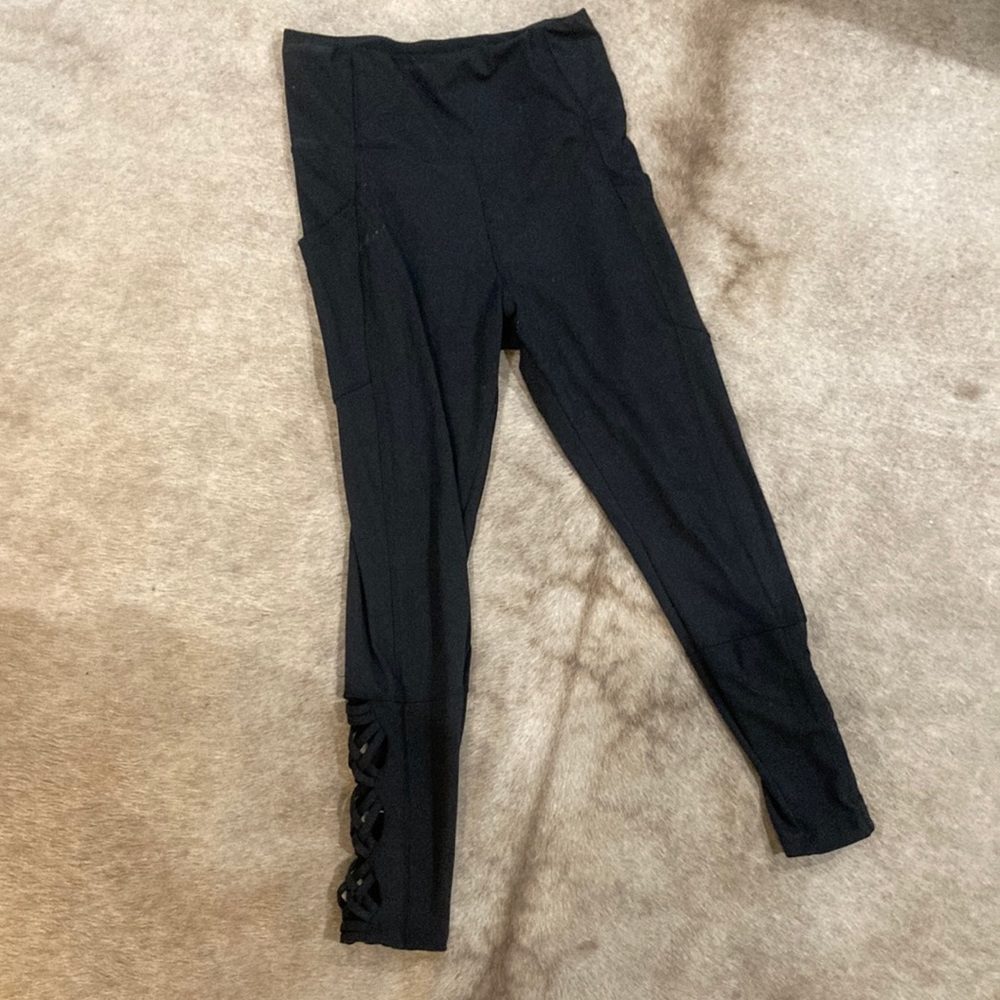 Marika black leggings full length size medium